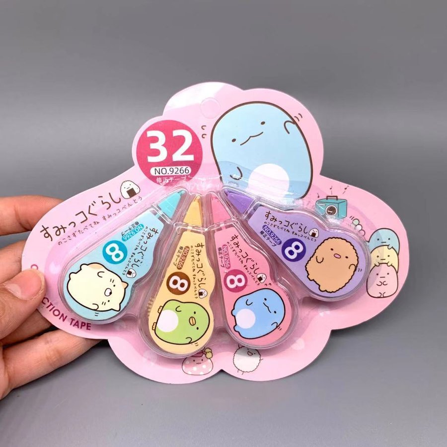 Creative Cartoon Correction Tape, 4-Pack