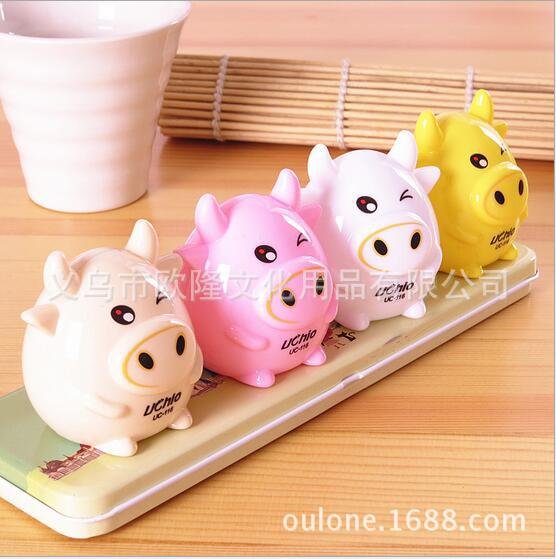 Cow Double-Hole Plastic Pencil Sharpener