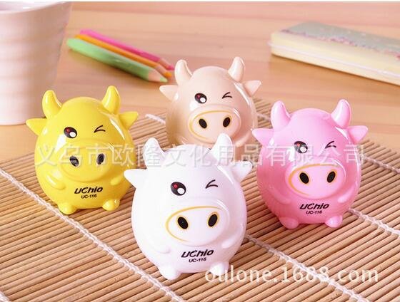 Cow Double-Hole Plastic Pencil Sharpener view 3