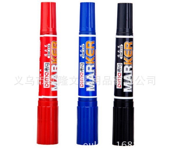 Black Dual-Tip Oil-Based Marker