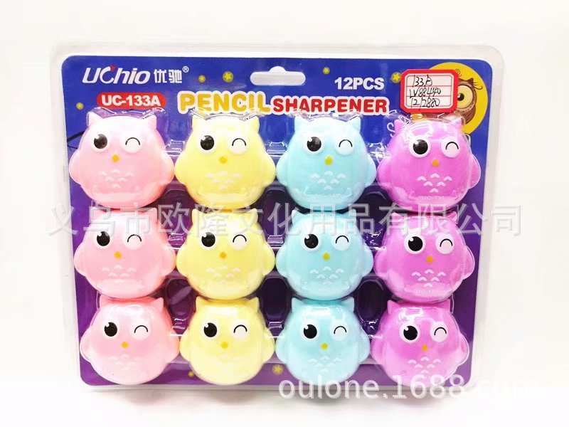 Owl Bee Cartoon Pencil Sharpener view 3