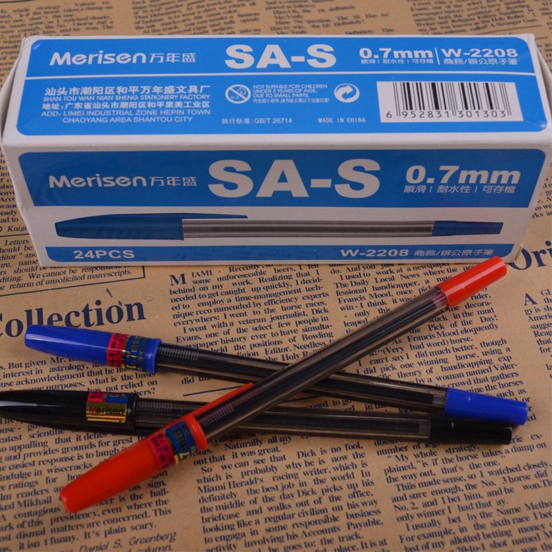 Black Blue Ballpoint Pen, 0.7mm view 2