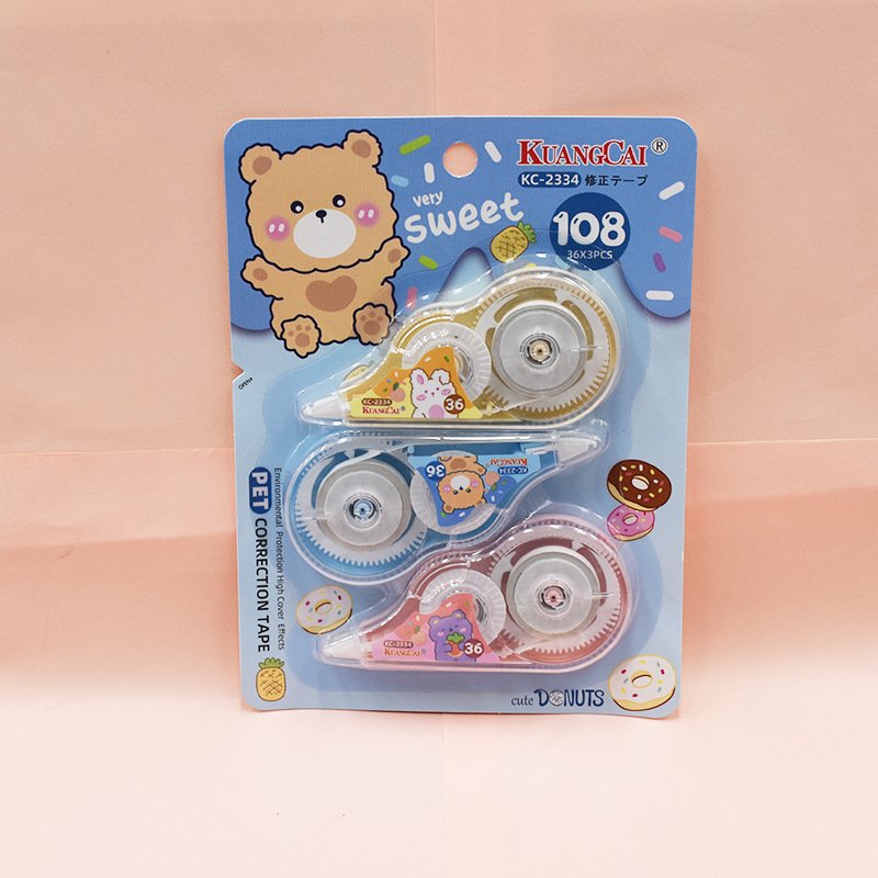High-Capacity Cartoon Correction Tape, 3-Pack view 3