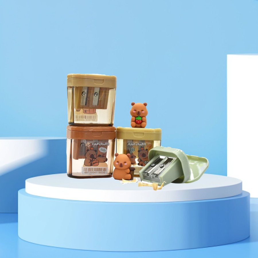 Capybara Double-Hole Mini Pencil Sharpener view 2