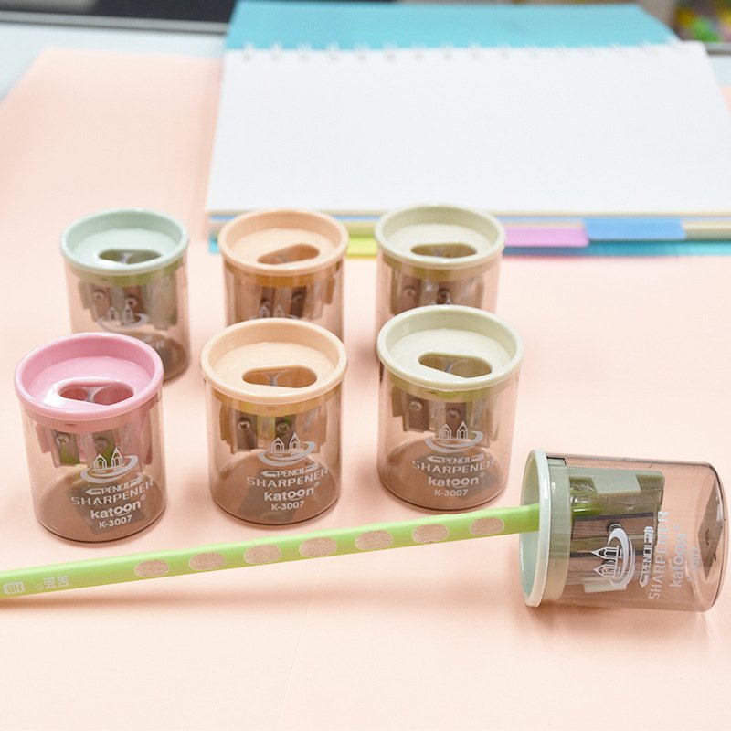 Double-Hole Morandi Transparent Pencil Sharpener — Style 3007 view 3