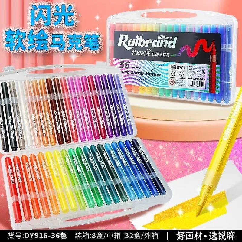 24 Colours Colourful Kids Acrylic Marker view 3