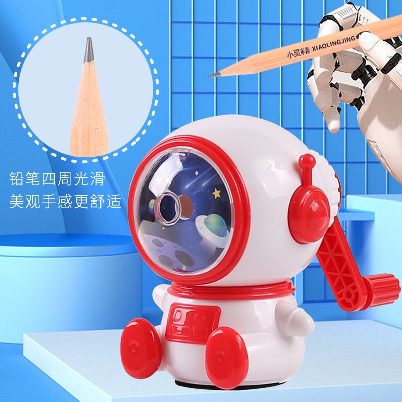Astronaut Hand-Cranked Cartoon Pencil Sharpener view 2