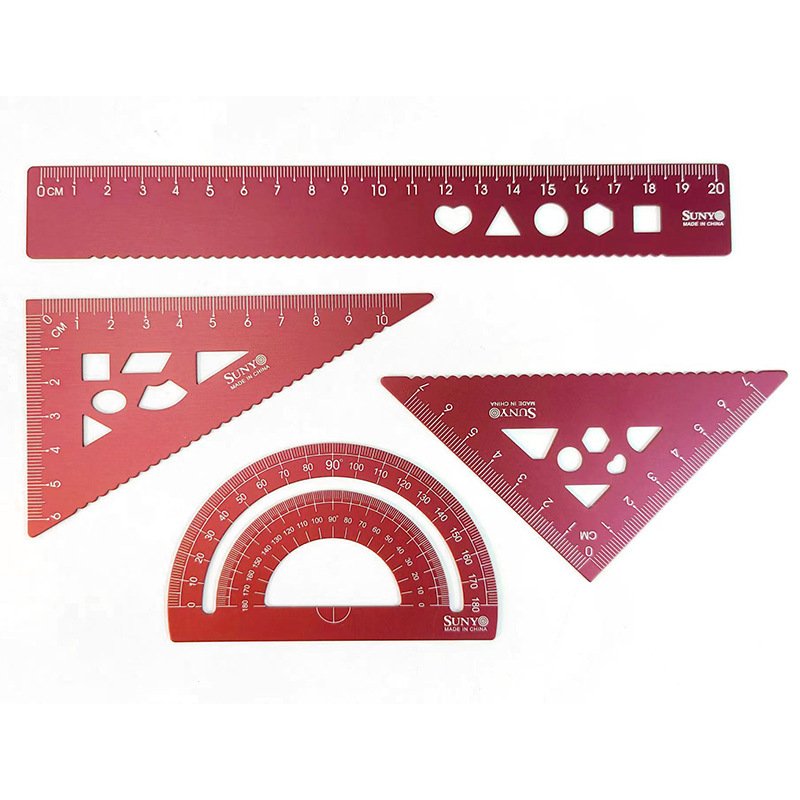 Thickened Aluminium Triangular Ruler, Set, 20cm