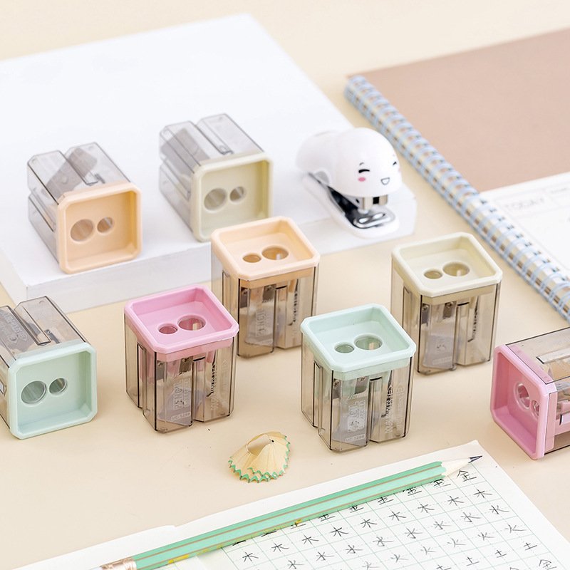 Double-Hole Morandi Kids Pencil Sharpener