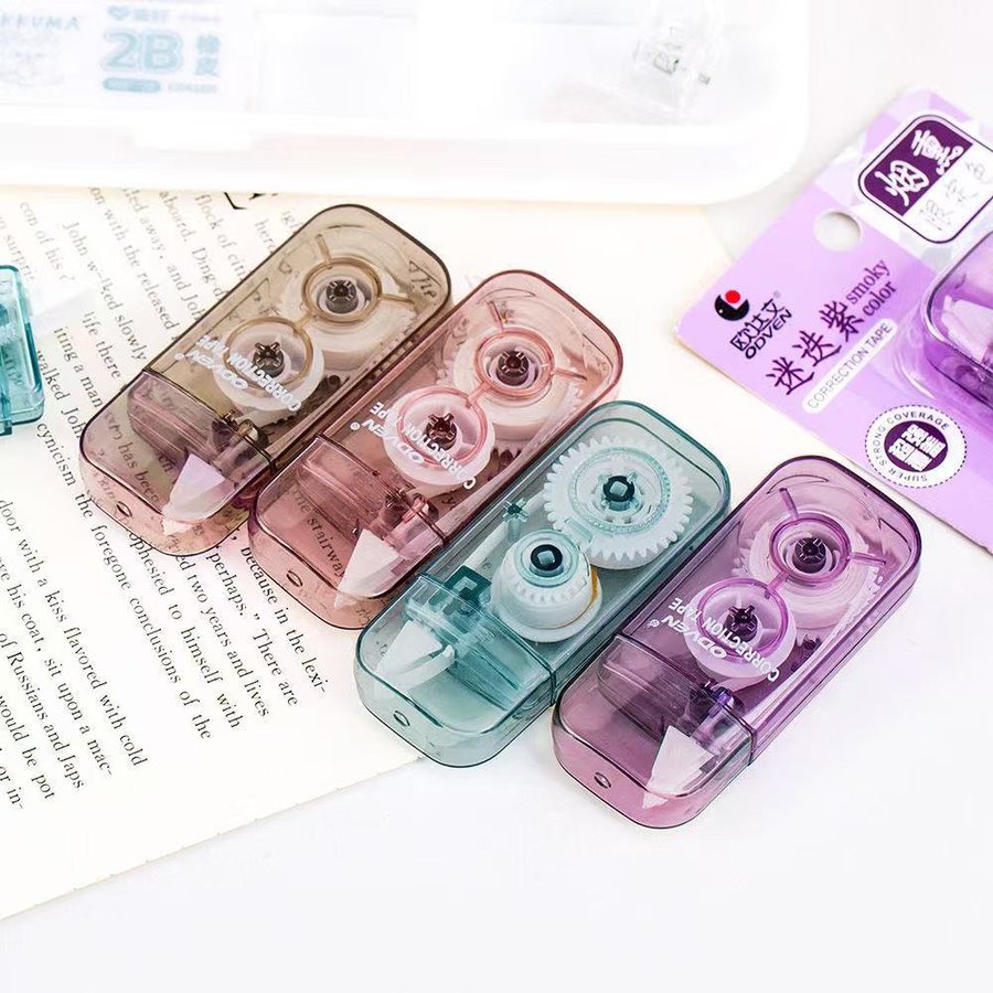 Macaron Smoky Grey High-Capacity Correction Tape