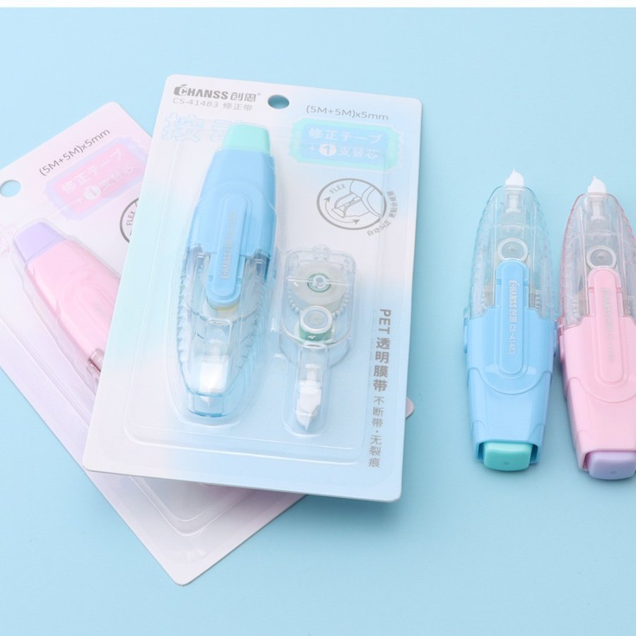 Refillable Retractable Creative Correction Tape, Set
