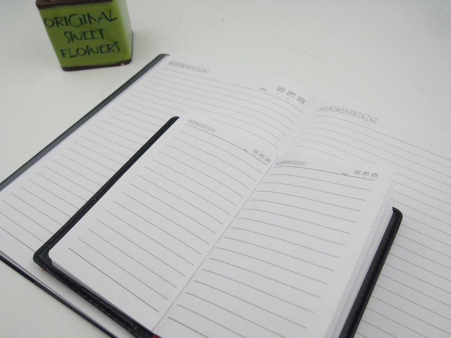 Hardcover Leather Black Notebook view 3