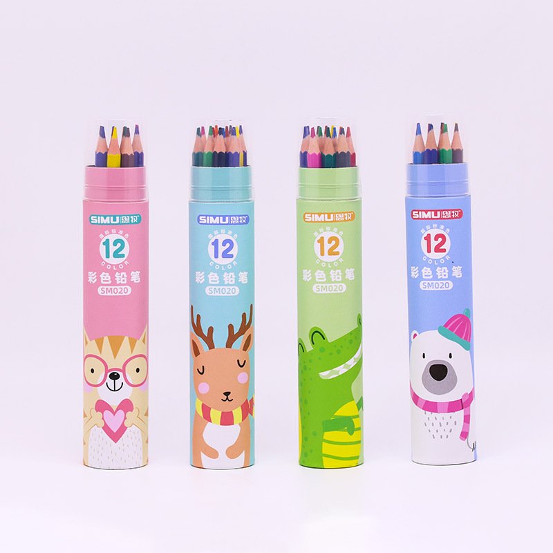 Kids Colourful 24 Colours Colored Pencils