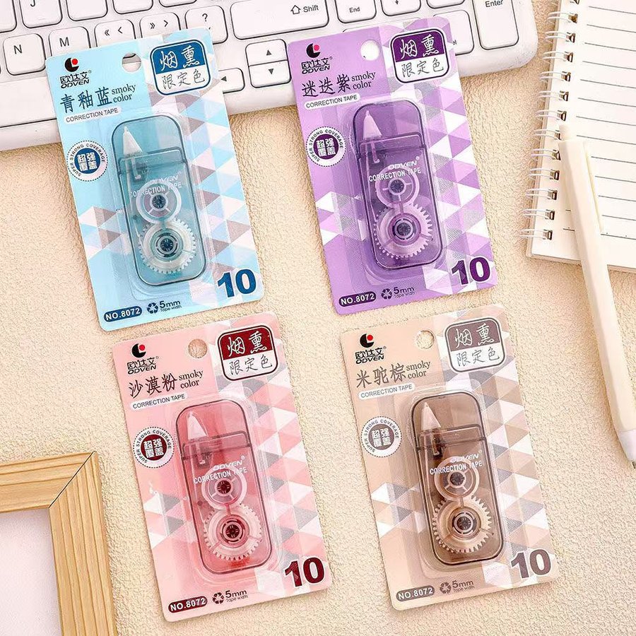 Macaron Smoky Grey High-Capacity Correction Tape view 3