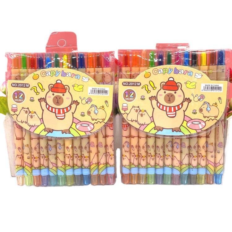 12 Colours Capybara Crayon