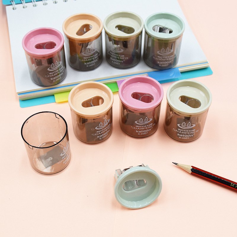 Double-Hole Morandi Transparent Pencil Sharpener — Style 3007 view 2