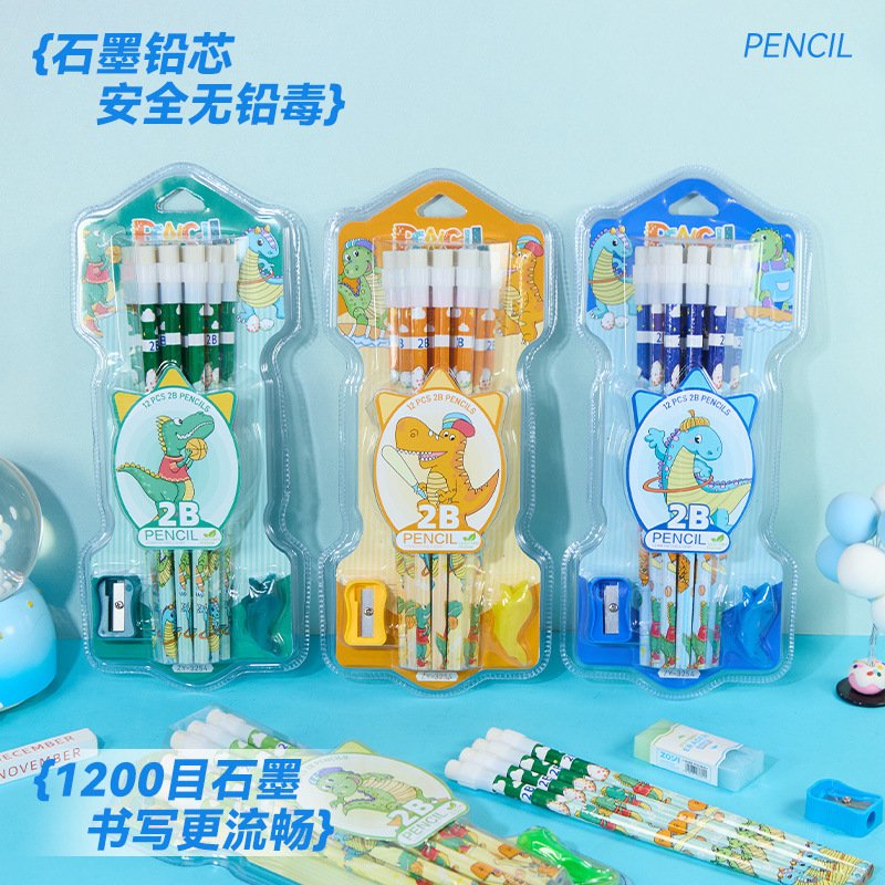 Dinosaur Astronaut Cartoon Pencil, Set, 2B