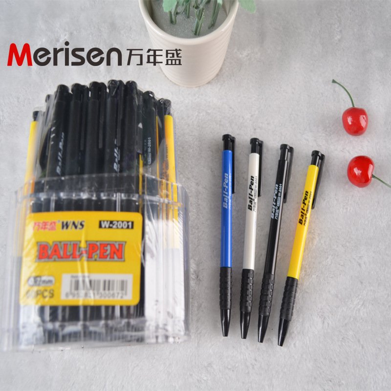 Retractable Blue Ballpoint Pen