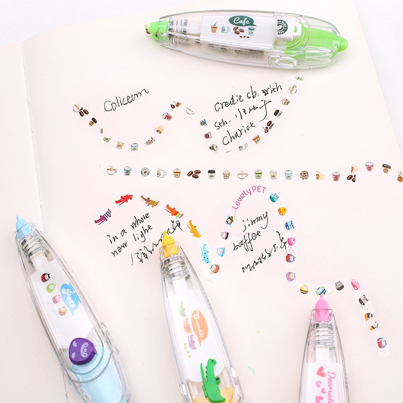 Retractable Bullet-Journal Decorative Correction Tape