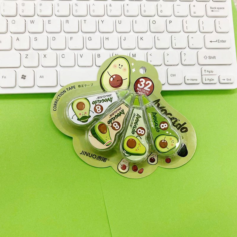 High-Capacity Cartoon Correction Tape, 4-Pack
