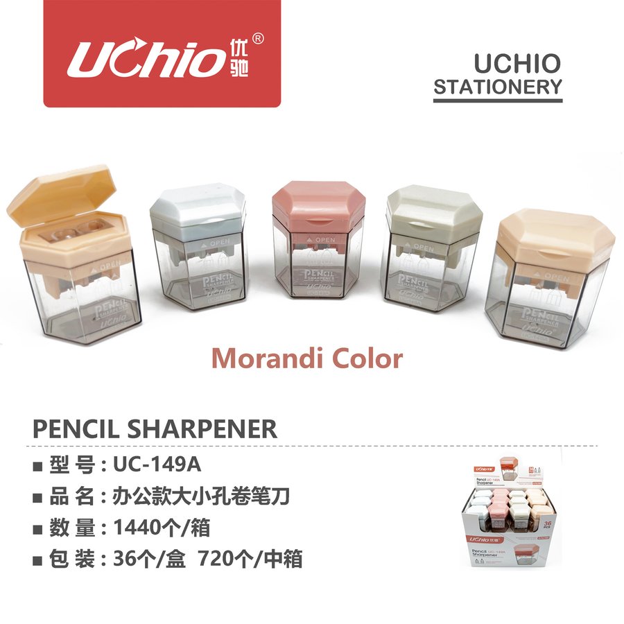 Double-Hole Transparent Portable Pencil Sharpener — Variant 2