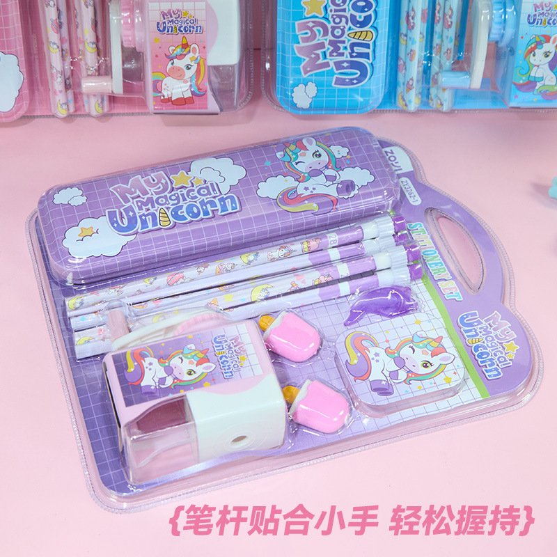 Unicorn Cartoon Kids Pencil Sharpener, Set view 3