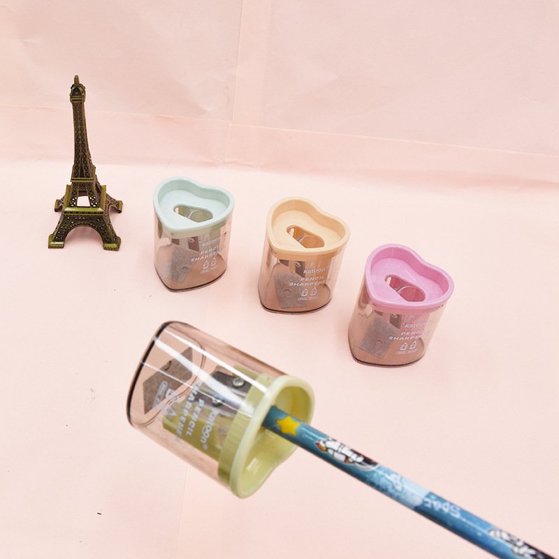 Double-Hole Transparent Portable Pencil Sharpener