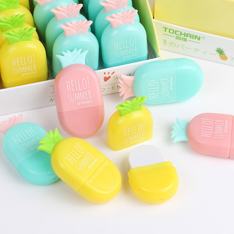 Pineapple Cartoon Kids Eraser view 3