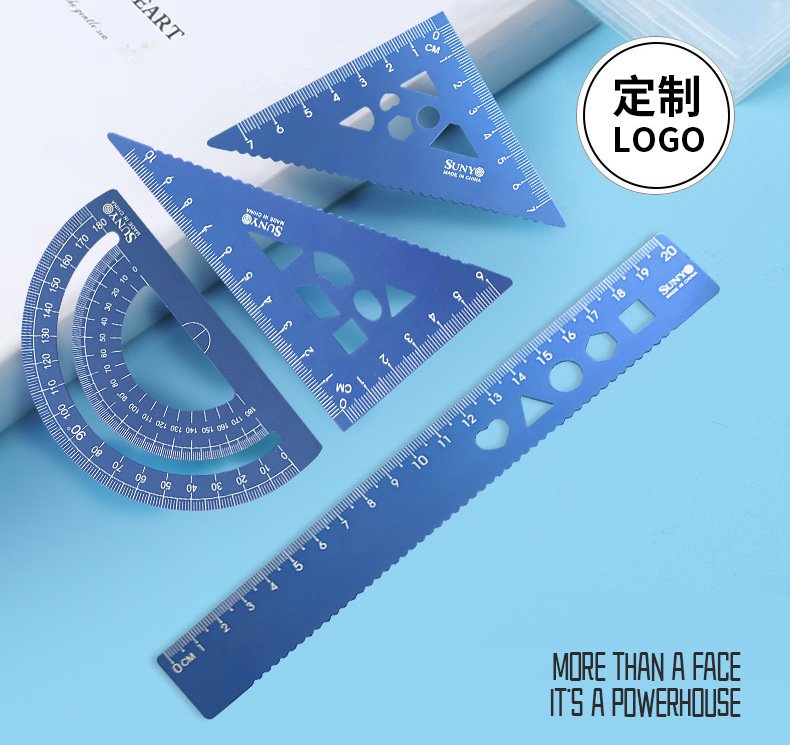 Thickened Aluminium 20cm Ruler, Set, 20cm view 2