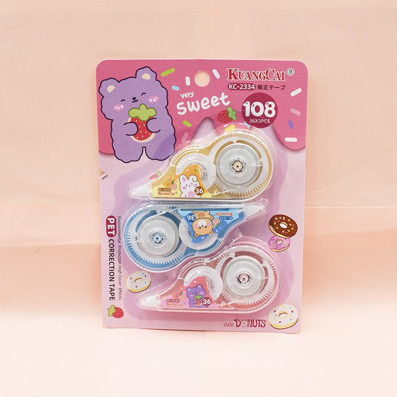 High-Capacity Cartoon Correction Tape, 3-Pack view 2