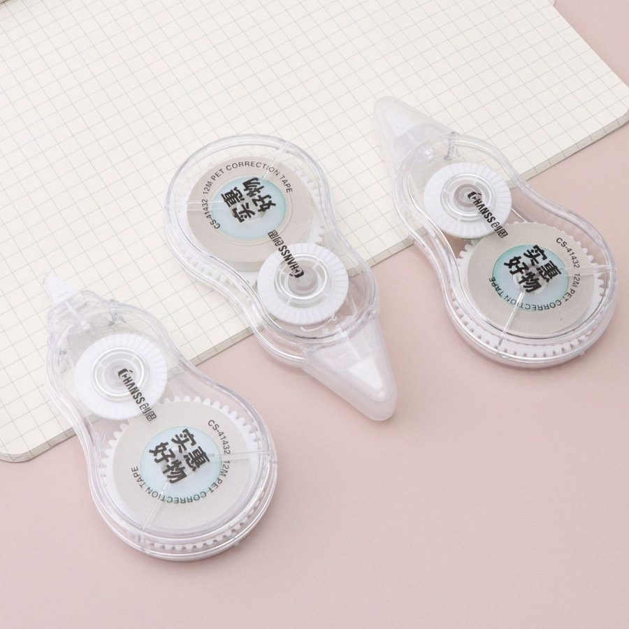 High-Capacity Minimalist Correction Tape, 3-Pack