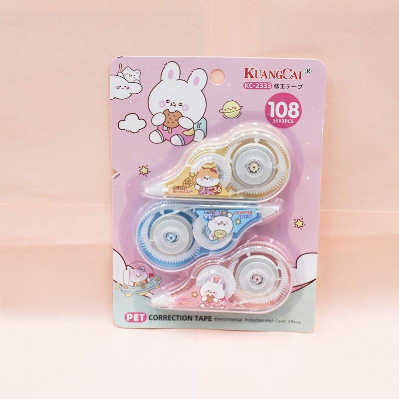 Transparent High-Capacity Correction Tape, 3-Pack
