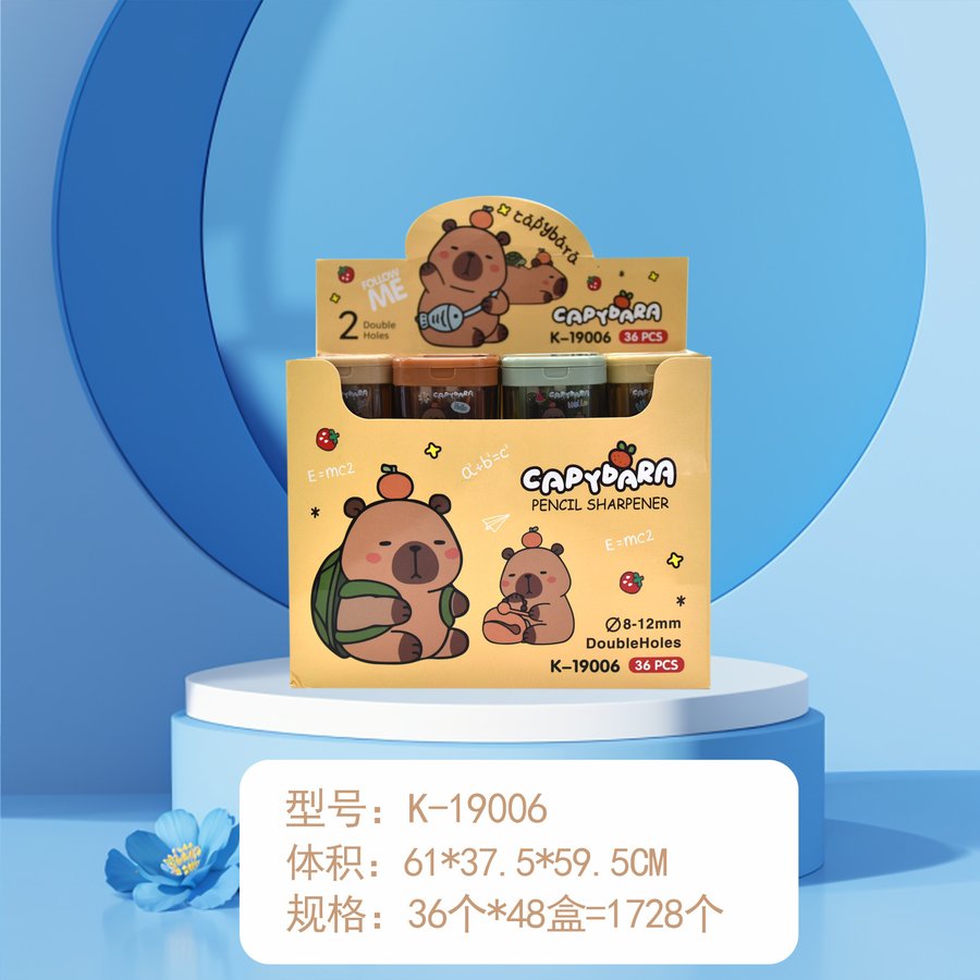 Capybara Double-Hole Mini Pencil Sharpener view 3