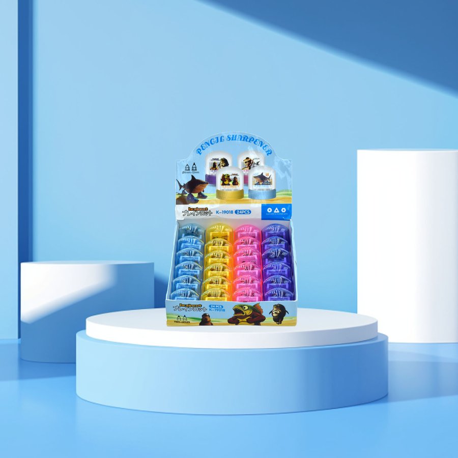 Double-Hole Transparent High-Capacity Pencil Sharpener