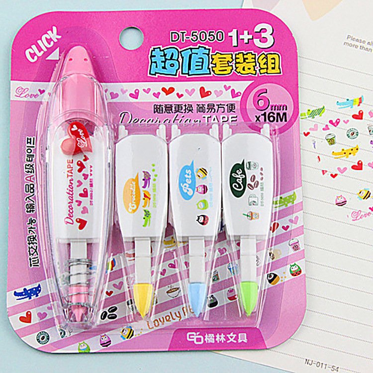 Refillable Retractable Decorative Correction Tape, Set view 2
