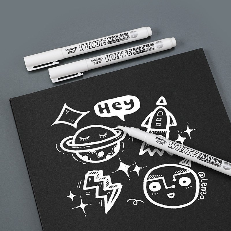 White Waterproof Single-Tip Marker — Variant 2 view 3