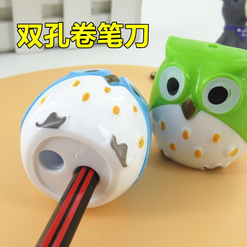 Owl Double-Hole Cartoon Pencil Sharpener view 3