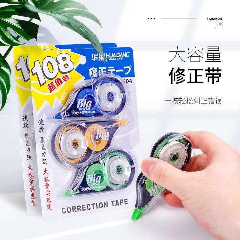 Transparent High-Capacity Creative Correction Tape, 3-Pack view 2
