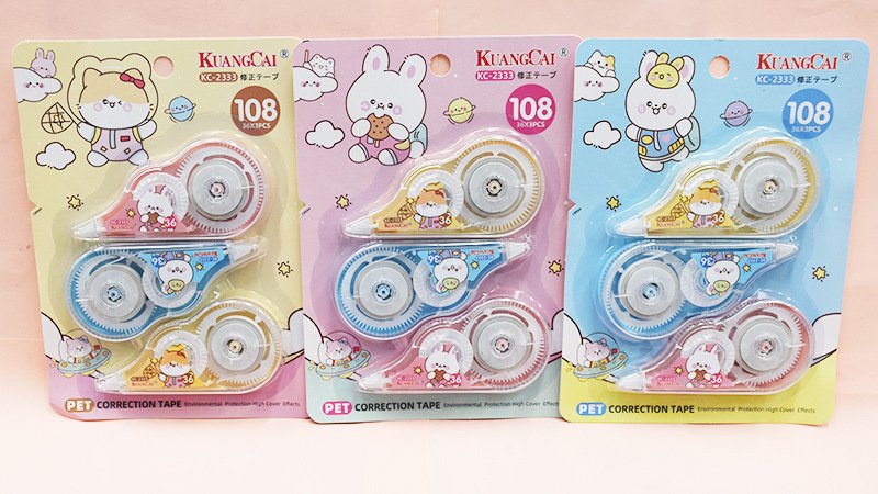 Transparent High-Capacity Correction Tape, 3-Pack view 3