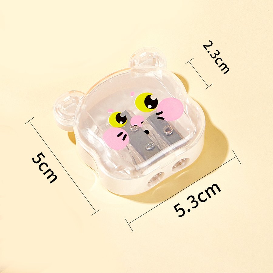 Bear Double-Hole Cartoon Pencil Sharpener