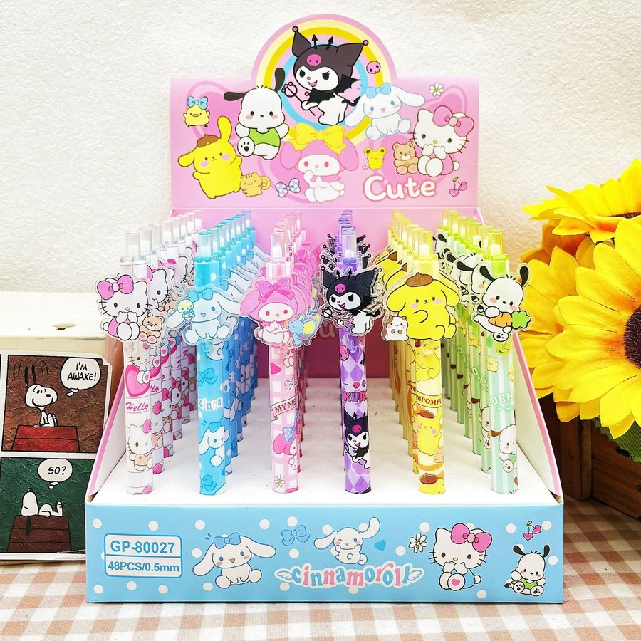 Kuromi Retractable Smooth Gel Pen, 0.5mm