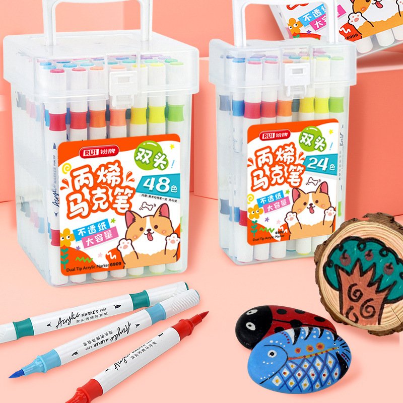60 Colours Waterproof Kids Acrylic Marker view 2