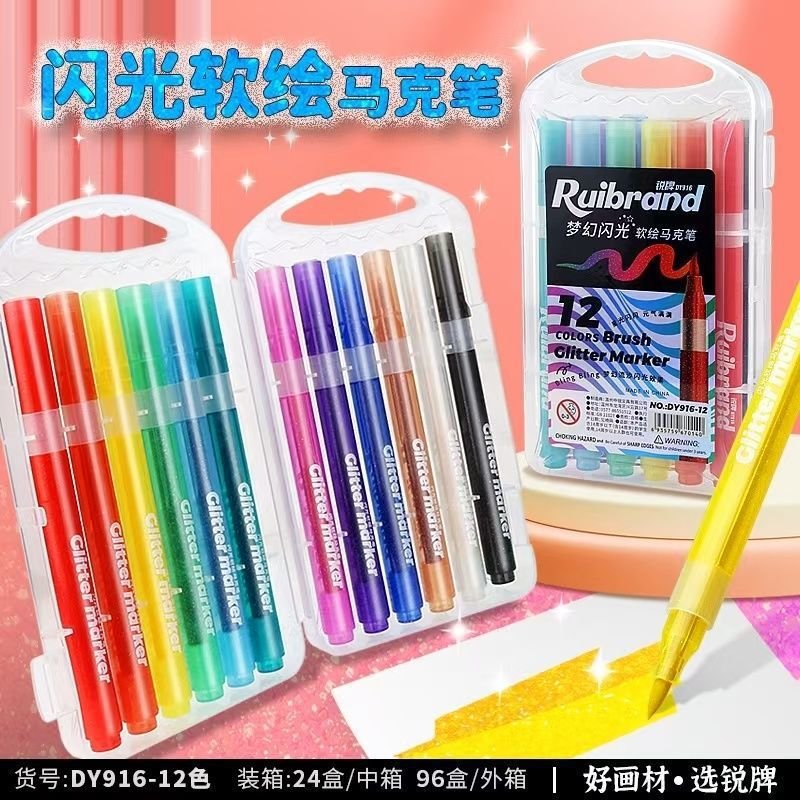 24 Colours Colourful Kids Acrylic Marker view 2