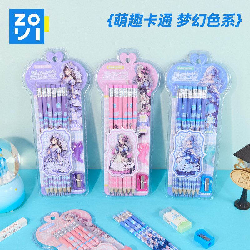 Princess Cartoon Pencil, Set view 3