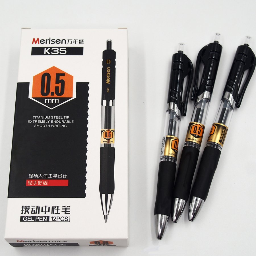 Retractable Gel Pen, 0.5mm