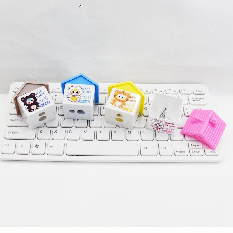 House Double-Hole Kids Pencil Sharpener